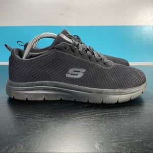 Skechers work non slip triple black shoes